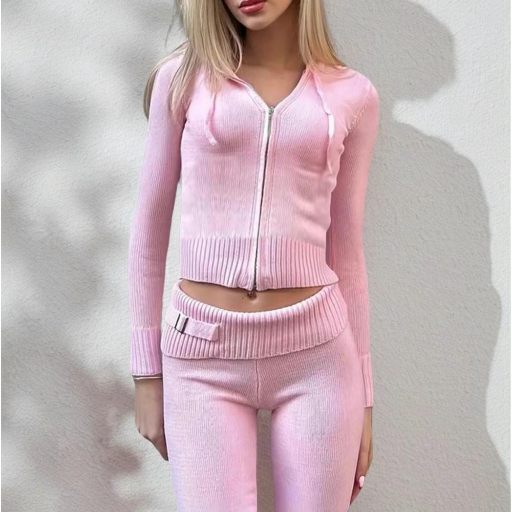 pink sweater set